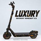 LUXURY – Designvisualisierung am Segway Ninebot E3. Scooter nicht enthalten.