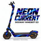 NEON CURRENT – Designvisualisierung am Segway Ninebot E3. Scooter nicht enthalten.