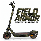 FIELD ARMOR – Designvisualisierung am Segway Ninebot E3. Scooter nicht enthalten.