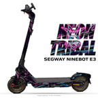 NEON TRIBAL – Designvisualisierung am Segway Ninebot E3. Scooter nicht enthalten.