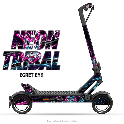 NEON TRIBAL – Designvisualisierung am Egret Ey!1. Scooter nicht enthalten.