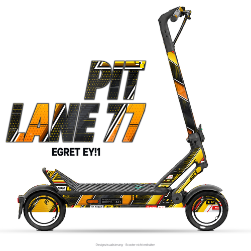 PIT LANE 77 – Designvisualisierung am Egret Ey!1. Scooter nicht enthalten.