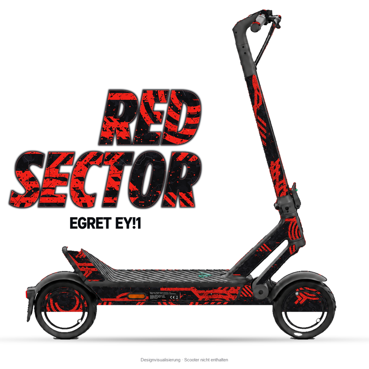RED SECTOR – Designvisualisierung am Egret Ey!1. Scooter nicht enthalten.