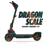 DRAGON SCALE – Designvisualisierung am Segway Ninebot F3. Scooter nicht enthalten.