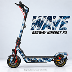 WAVE – Designvisualisierung am Segway Ninebot F3. Scooter nicht enthalten.
