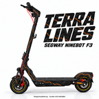 TERRA LINES – Designvisualisierung am Segway Ninebot F3. Scooter nicht enthalten.