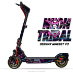 NEON TRIBAL – Designvisualisierung am Segway Ninebot F3. Scooter nicht enthalten.