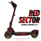 RED SECTOR – Designvisualisierung am Segway Ninebot F3. Scooter nicht enthalten.