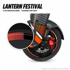 LANTERN FESTIVAL Felgenaufkleber passend zum Skin: Ring aus dem Skin-Motiv auf Beispielrad, Lupe mit Musteransicht. Nur Felgenaufkleber, Form je nach Modell.