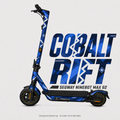 COBALT RIFT Skin für Segway Ninebot MAX G2 in Kobaltblau und Marineblau mit hellen Zickzacklinien – digitale Designvisualisierung, Scooter nicht enthalten