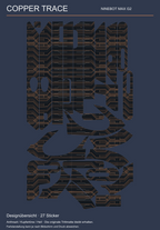 COPPER TRACE für NINEBOT MAX G2 – Designübersicht der 27 tatsächlichen Skin-Teile; originale Trittmatte bleibt erhalten.