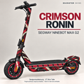 CRIMSON RONIN am vollständigen Segway Ninebot MAX G2 – passende Felgenaufkleber separat erhältlich