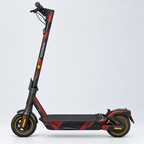 Carbon Redline – Designvisualisierung des montierten Skins am Segway Ninebot MAX G2. Scooter nicht enthalten.
