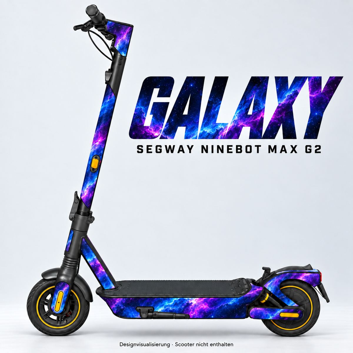 GALAXY – Designvisualisierung am Segway Ninebot MAX G2. Scooter nicht enthalten.