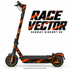 RACE VECTOR – Designvisualisierung am Segway Ninebot MAX G2. Scooter nicht enthalten.