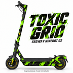 TOXIC GRID – Designvisualisierung am Segway Ninebot MAX G2. Scooter nicht enthalten.