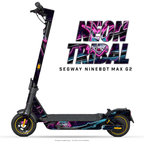 NEON TRIBAL – Designvisualisierung am Segway Ninebot MAX G2. Scooter nicht enthalten.