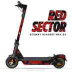 RED SECTOR – Designvisualisierung am Segway Ninebot MAX G2. Scooter nicht enthalten.