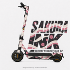 SAKURA INK für Ninebot MAX G2: zwei getrennte Seitenstreifen, hinteres Schutzblech mit Design; digitale Designvisualisierung, Scooter nicht enthalten