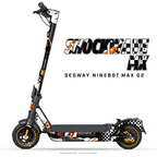 SHOCKWAVE MX – Designvisualisierung am Segway Ninebot MAX G2. Scooter nicht enthalten.