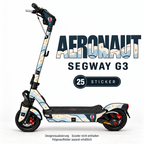 AERONAUT Skin am Segway Ninebot G3 – Designvisualisierung, Felgenaufkleber separat
