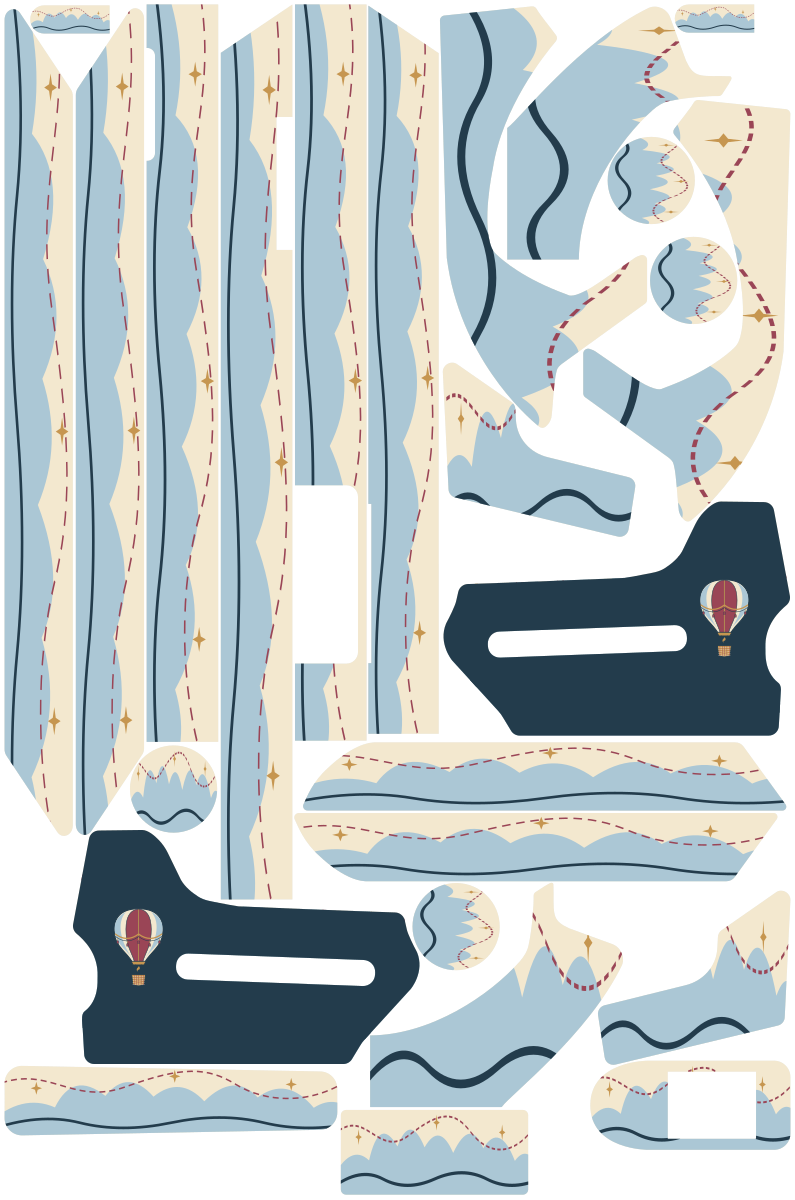 25 Originalteile des AERONAUT Skin-Sets für Segway Ninebot G3