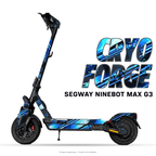 CRYO FORGE – Designvisualisierung am Segway Ninebot MAX G3. Scooter nicht enthalten.