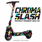SEGWAY NINEBOT G3 SKIN | CHROMA SLASH – Designvisualisierung am passenden Scooter. Scooter nicht enthalten.
