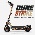 DUNE STRIKE Skin für Segway Ninebot MAX G3 in Sandbeige, Anthrazit und Kupferbraun – digitale Designvisualisierung, Scooter nicht enthalten
