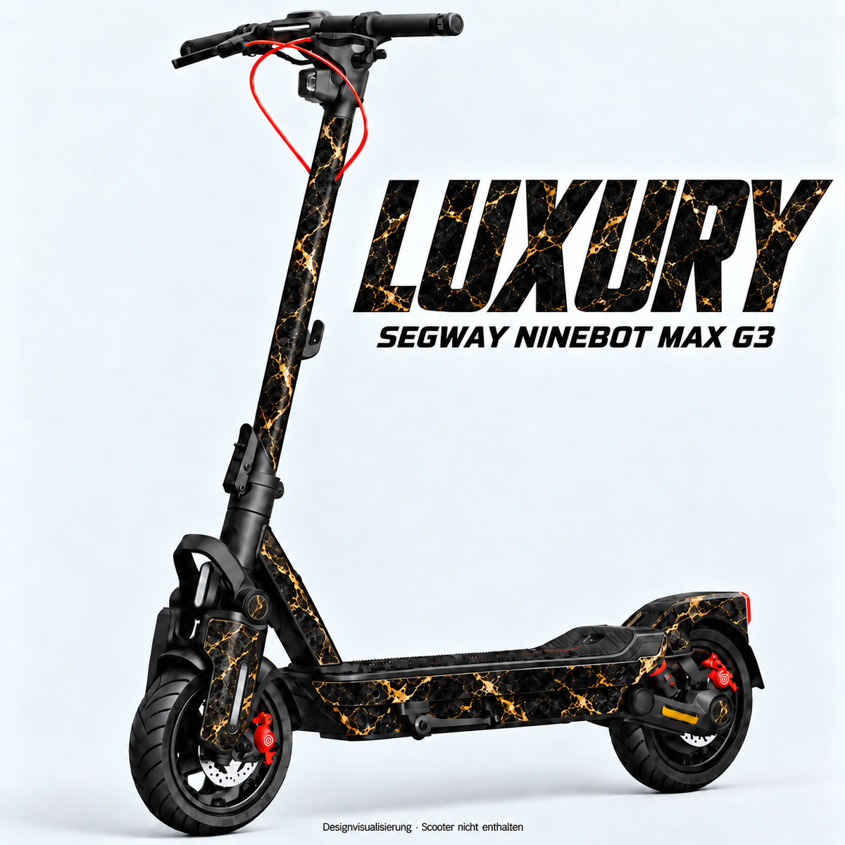 LUXURY – Designvisualisierung am Segway Ninebot MAX G3. Scooter nicht enthalten.