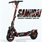 SAMURAI – Designvisualisierung am Segway Ninebot MAX G3. Scooter nicht enthalten.