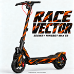 RACE VECTOR – Designvisualisierung am Segway Ninebot MAX G3. Scooter nicht enthalten.