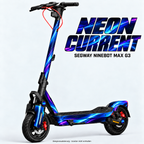 NEON CURRENT – Designvisualisierung am Segway Ninebot MAX G3. Scooter nicht enthalten.