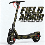 FIELD ARMOR – Designvisualisierung am Segway Ninebot MAX G3. Scooter nicht enthalten.