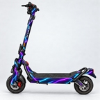 Violet Voltage – Designvisualisierung des montierten Skins am Segway Ninebot GT3. Scooter nicht enthalten.