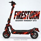 FIRESTORM – Designvisualisierung am Segway Ninebot GT3. Scooter nicht enthalten.