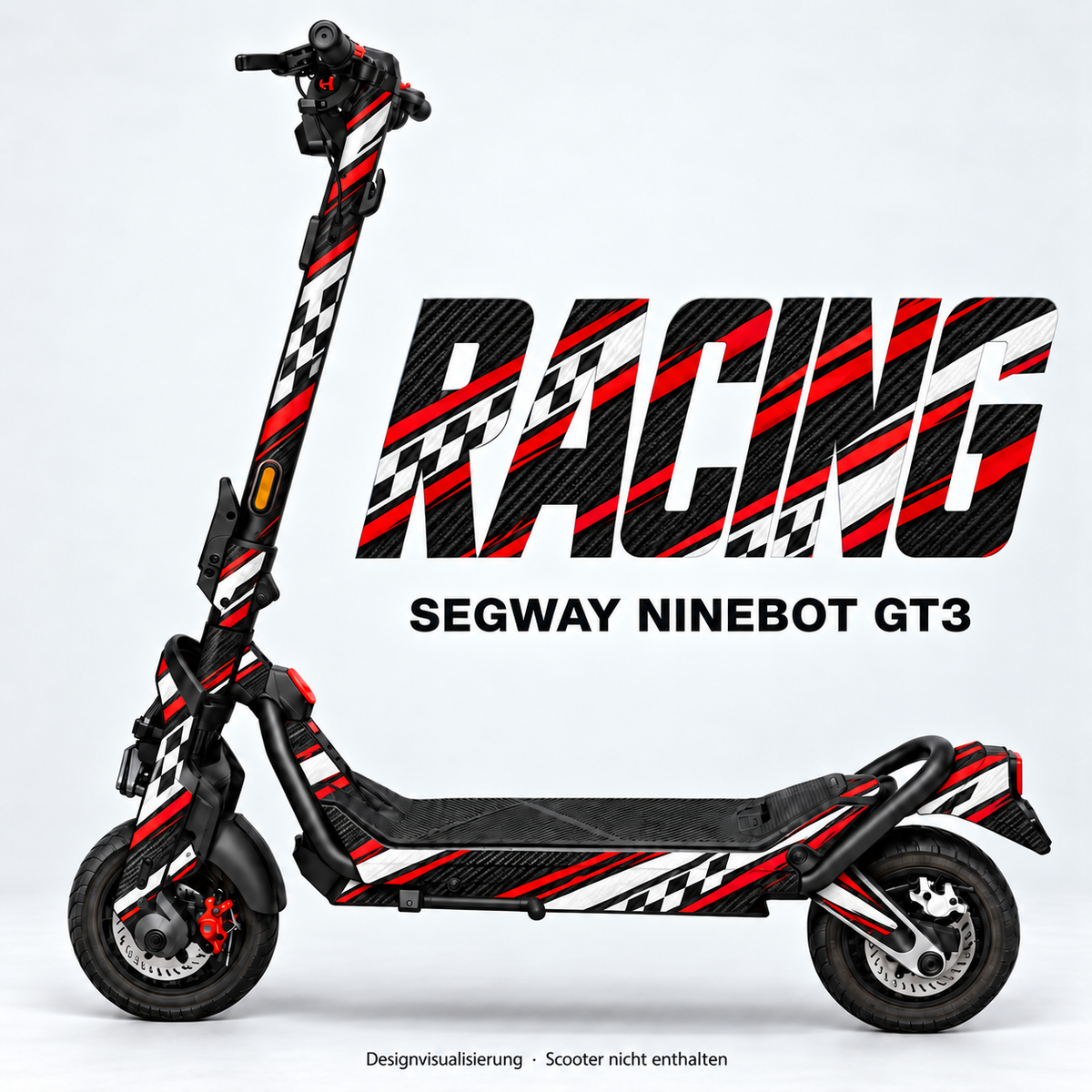 RACING – Designvisualisierung am Segway Ninebot GT3. Scooter nicht enthalten.