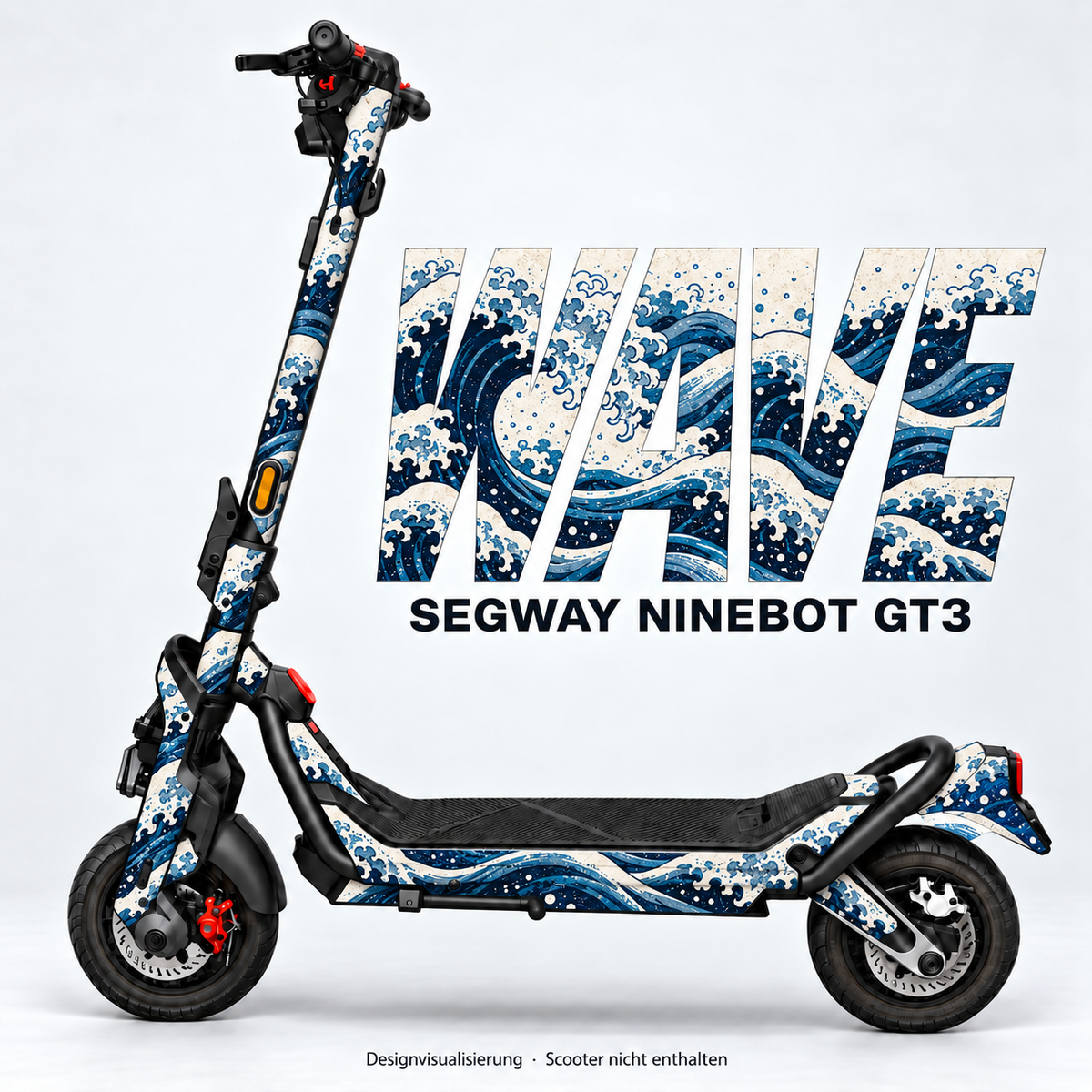 WAVE – Designvisualisierung am Segway Ninebot GT3. Scooter nicht enthalten.