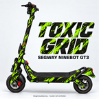 TOXIC GRID – Designvisualisierung am Segway Ninebot GT3. Scooter nicht enthalten.