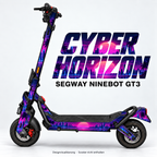 CYBER HORIZON – Designvisualisierung am Segway Ninebot GT3. Scooter nicht enthalten.