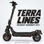 TERRA LINES – Designvisualisierung am Segway Ninebot GT3. Scooter nicht enthalten.