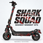 SHARK SQUAD – Designvisualisierung am Segway Ninebot GT3. Scooter nicht enthalten.