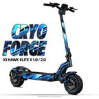 CRYO FORGE – Designvisualisierung am IO HAWK Elite X 1.0 / 2.0. Scooter nicht enthalten.