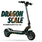 DRAGON SCALE – Designvisualisierung am IO HAWK Elite X 1.0 / 2.0. Scooter nicht enthalten.