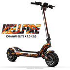 HELLFIRE – Designvisualisierung am IO HAWK Elite X 1.0 / 2.0. Scooter nicht enthalten.