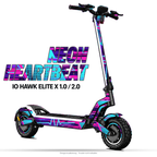 NEON HEARTBEAT – Designvisualisierung am IO HAWK Elite X 1.0 / 2.0. Scooter nicht enthalten.