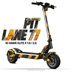 PIT LANE 77 – Designvisualisierung am IO HAWK Elite X 1.0 / 2.0. Scooter nicht enthalten.