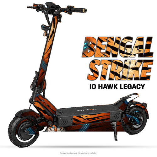 BENGAL STRIKE – Designvisualisierung am IO HAWK Legacy. Scooter nicht enthalten.