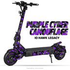 PURPLE CYBER CAMOUFLAGE – Designvisualisierung am IO HAWK Legacy. Scooter nicht enthalten.