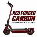 SEGWAY NINEBOT G3 SKIN | RED FORGED CARBON – Designvisualisierung am passenden Scooter. Scooter nicht enthalten.